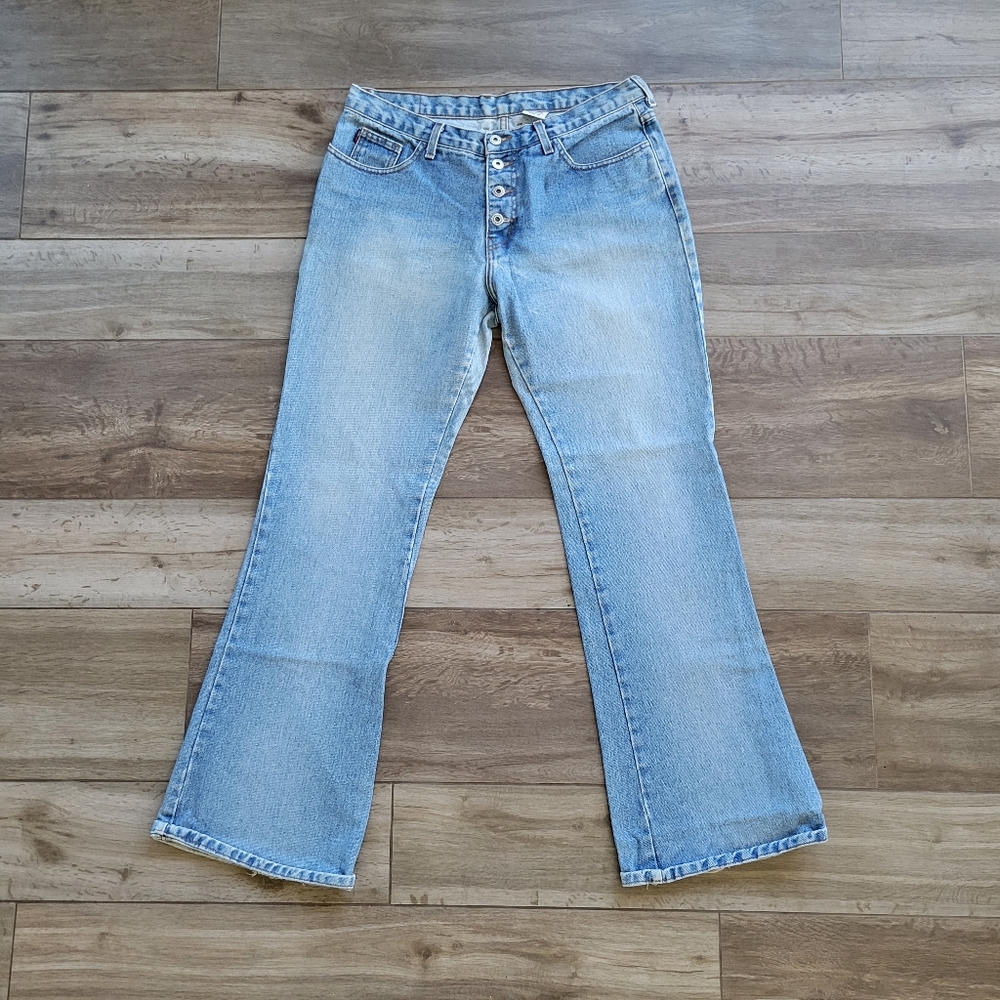 Vintage 90s Just Jeans USA Womens Light Blue Denim Boot Cut size 17